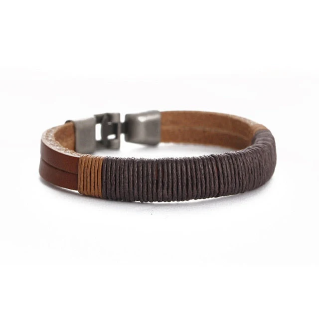 Surfer Leather Men Wristband - Image 7