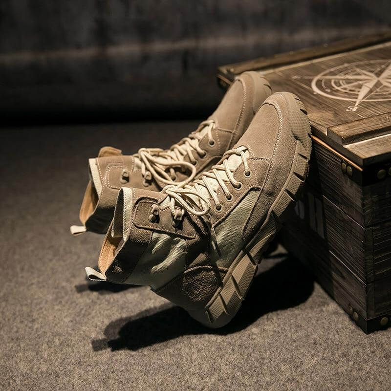 Tactical Cowhide Leather Camping Boots - Image 10