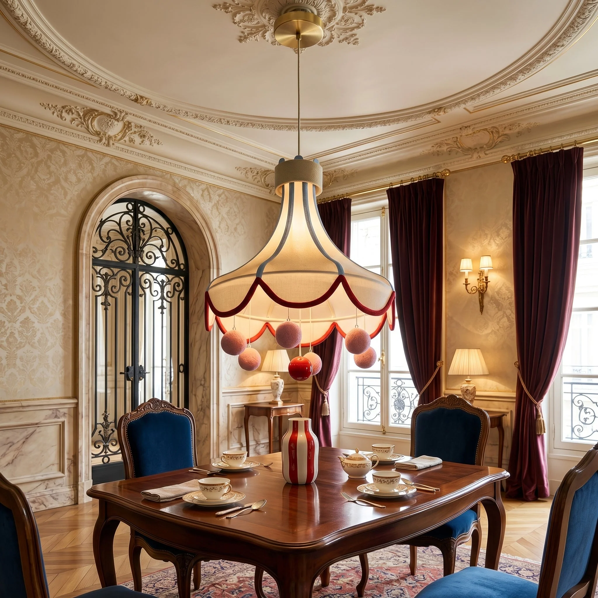 Tent Canopy Pom-Pom Pendant Ceiling Lamp - Image 3