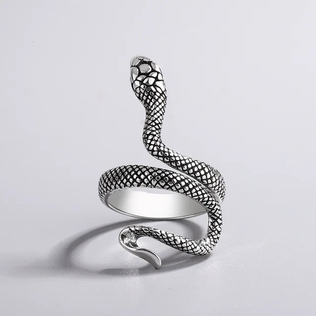 Textured Snake Steel Ring - Image 5