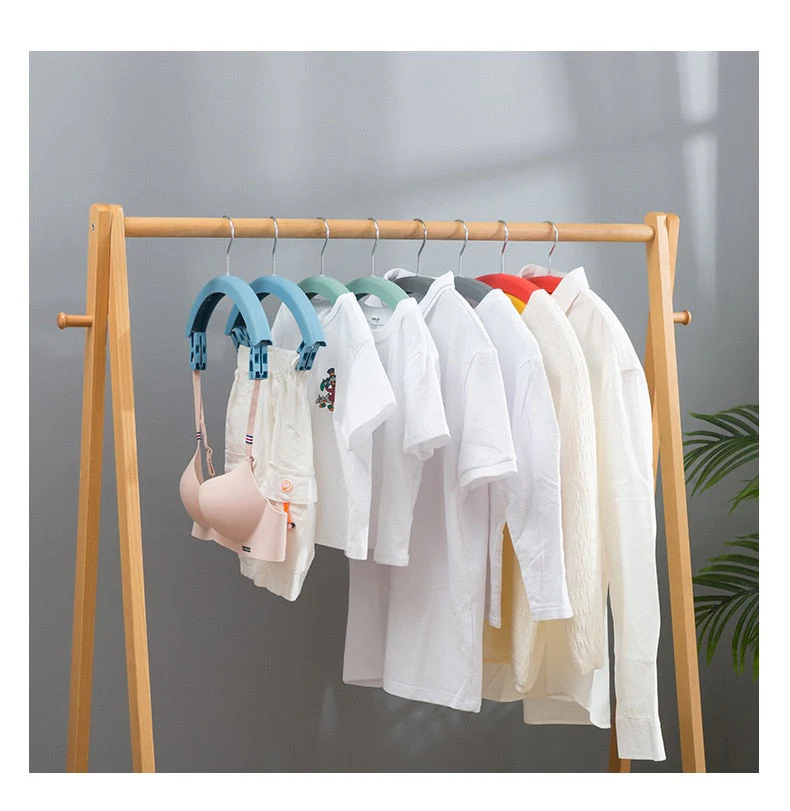 Three-Layer Rotating Cloth Hangers with Clips - Image 4