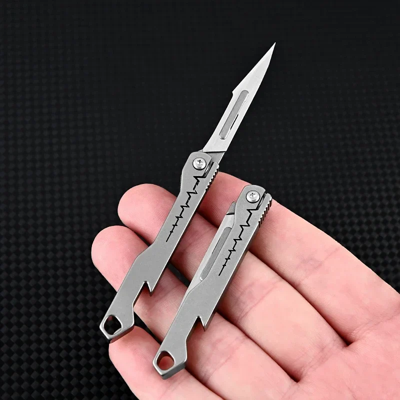 Titanium All-Purpose Foldable Sharp Cutter Knife - Image 3