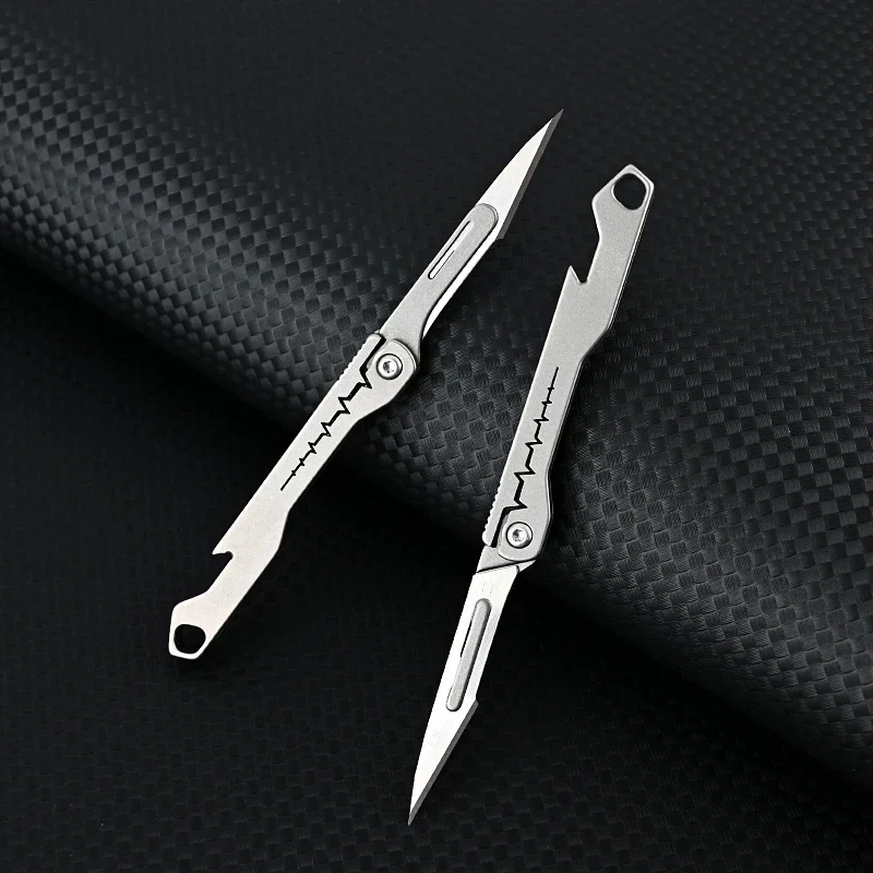 Titanium All-Purpose Foldable Sharp Cutter Knife - Image 6