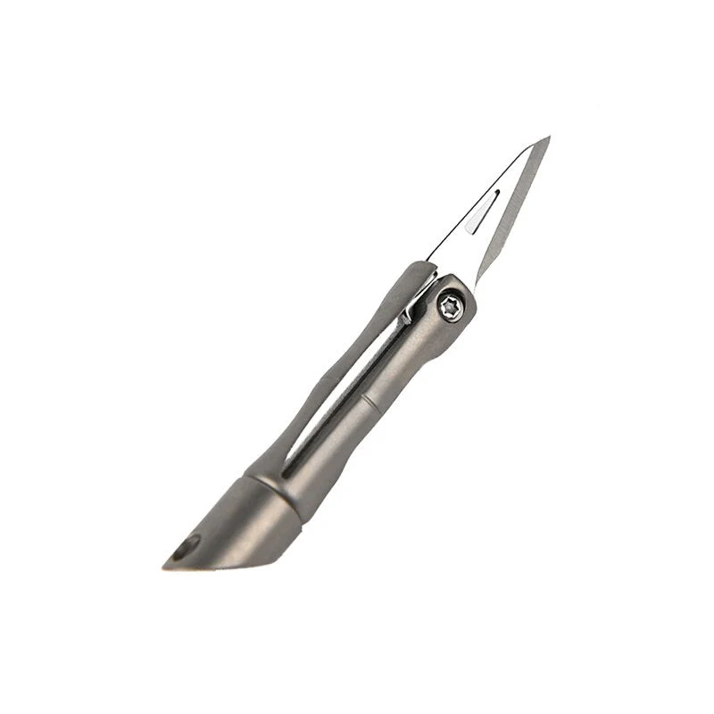 Titanium Alloy Bamboo Mini Keychain Knife - Image 5