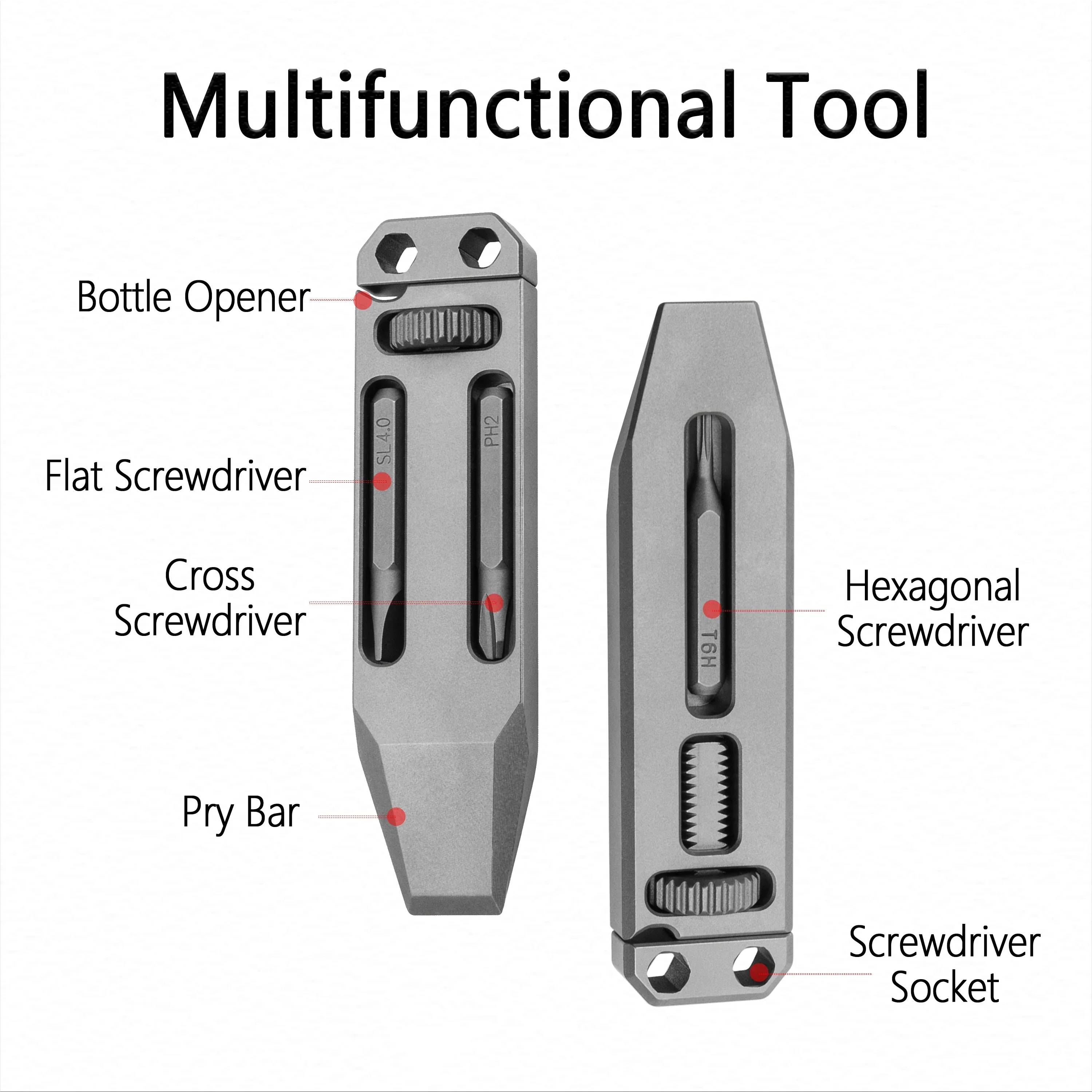 Titanium Alloy Telescopic Camping EDC Multifunctional Tool - Image 2