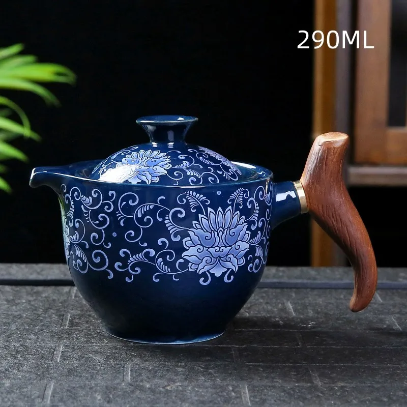Traditional Harmony Ceramic Rotating Teapot - Image 7