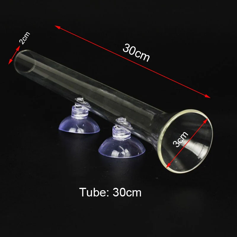 Transparent Aquarium Glass Tube Fish Feeder - Image 12