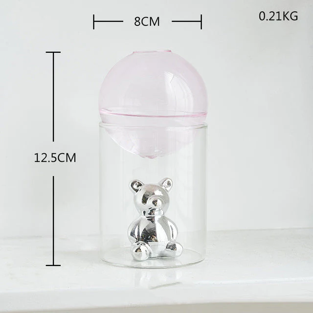 Transparent Double Glass Terrarium Art Vase - Image 7
