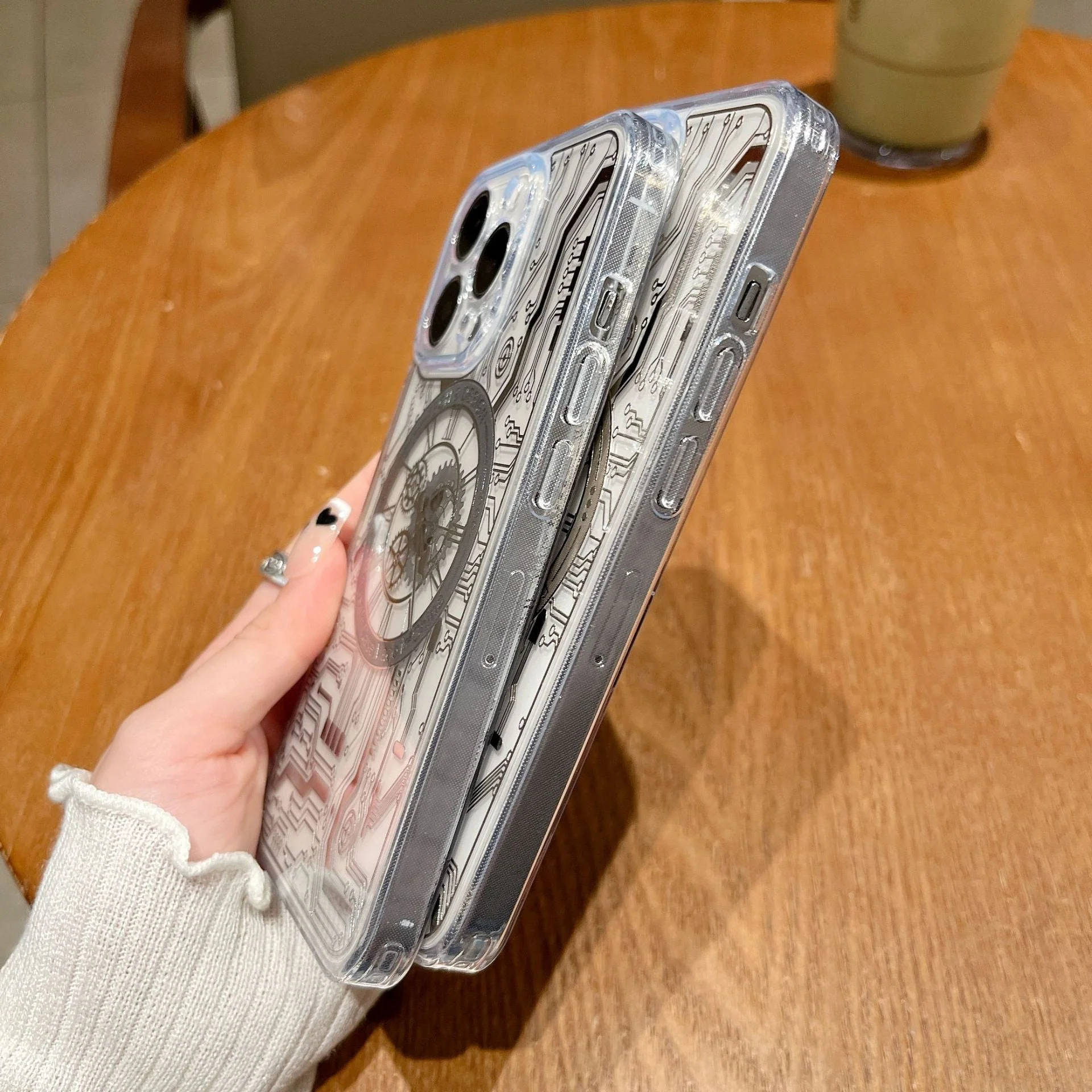 Transparent Mechanical Clock Magsafe iPhone Case - Image 5
