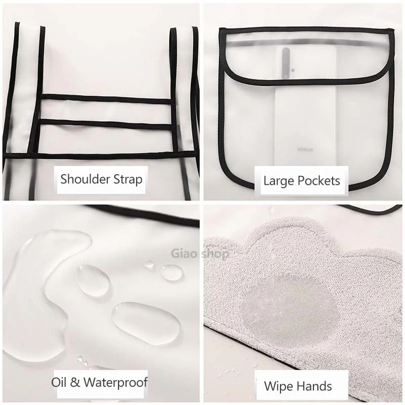 Transparent Waterproof Kitchen Apron - Image 2