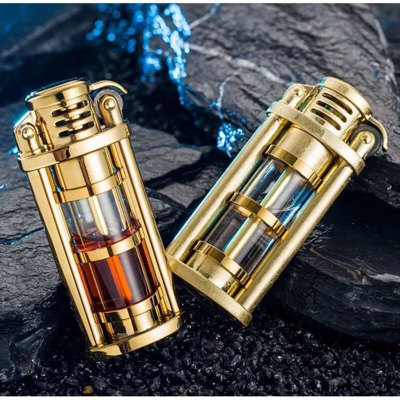 Transparent Windproof Metal Kerosene Flame Fusion Lighter - Image 2