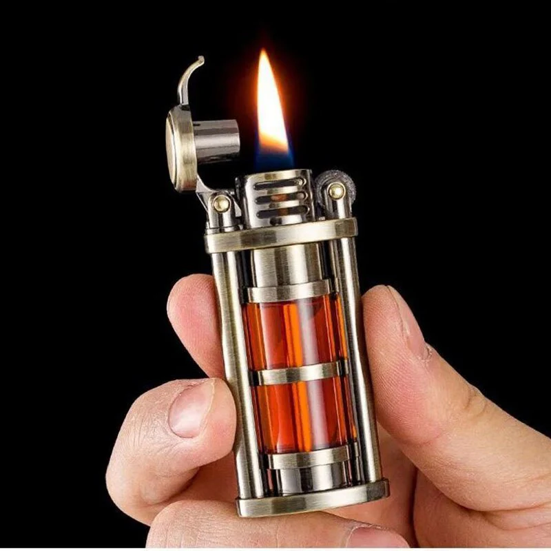 Transparent Windproof Metal Kerosene Flame Fusion Lighter - Image 4