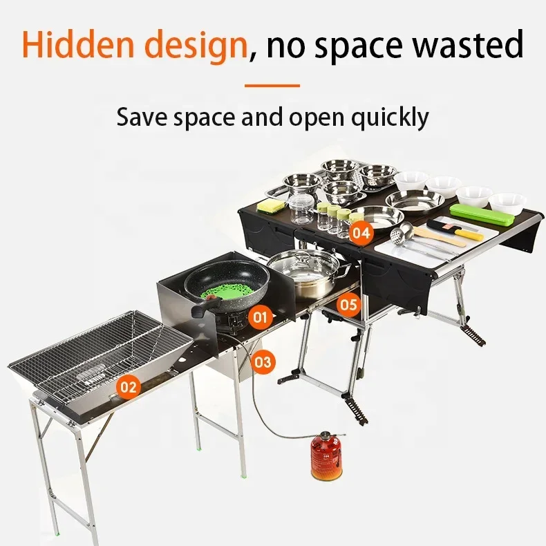 Ultimate Camping Foldable Kitchen Station - Image 2