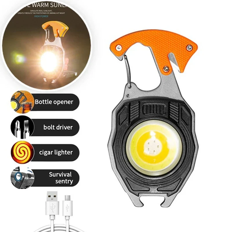 Ultimate COB Multifunction Rechargeable Built-in Ligther Work Light - Image 7