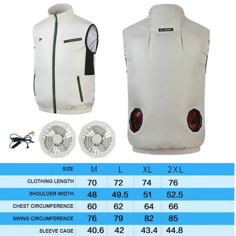 Ultra Breeze Built-In Fan Lightweight Summer Cooling Vest - Image 9