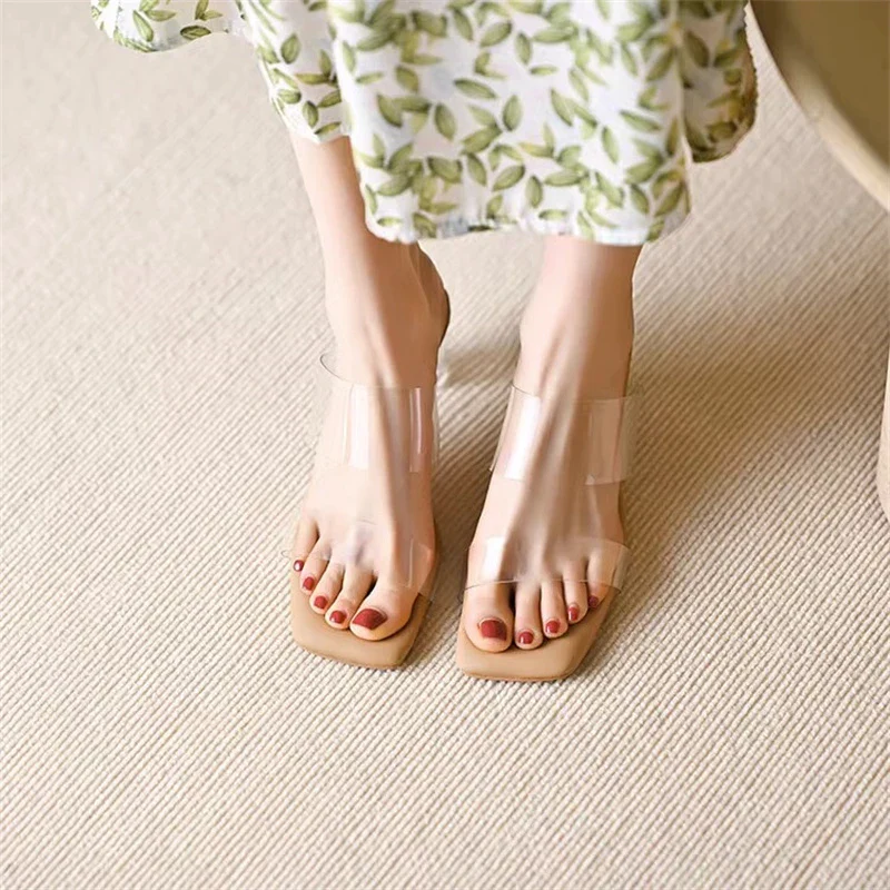 Ultra Soft Transparent Women High Heel Slippers - Image 5