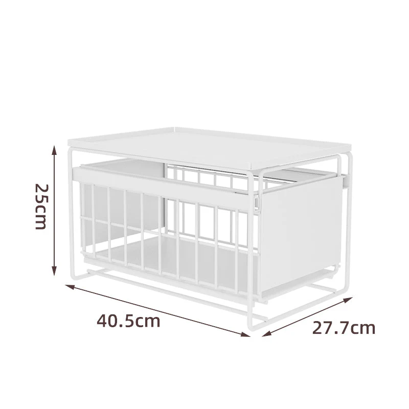 Under Sink Organizer Hidden Sliding Storage Rack - Image 8