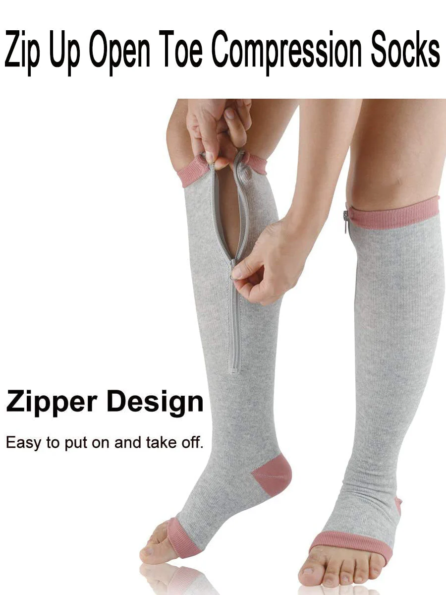Unisex Knee Length Slim Compression Socks - Image 3