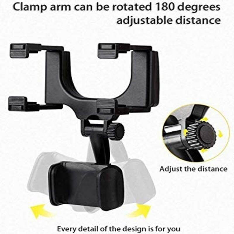 Universal Car Rearview Mirror Phone Holder - Image 4