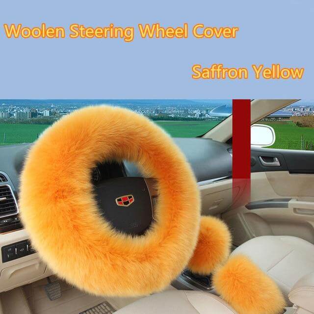 Universal Plush Warm Steering Wheel Cover - Image 5