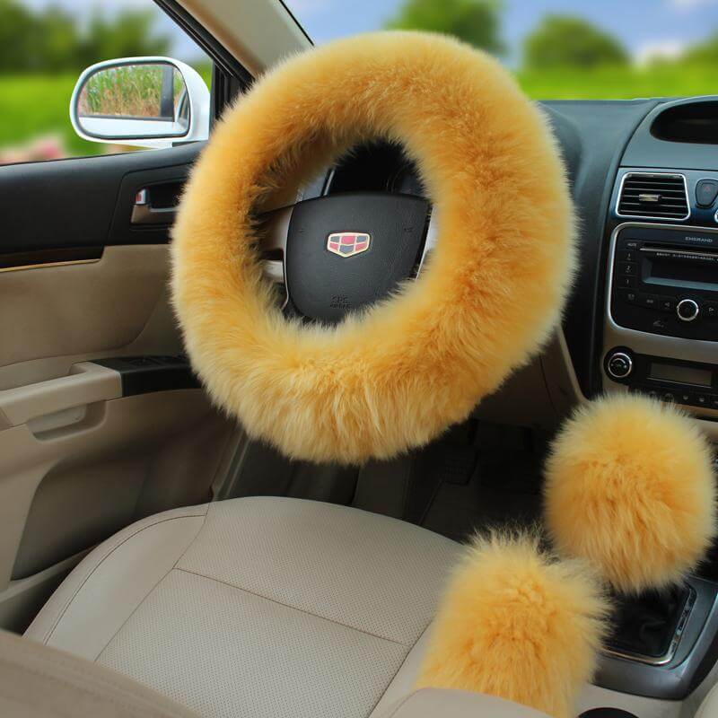 Universal Plush Warm Steering Wheel Cover - Image 7