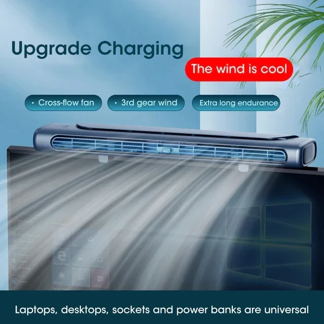 USB Rechargeable Portable Desk & Monitor Clip-On Air Conditioner - Image 6