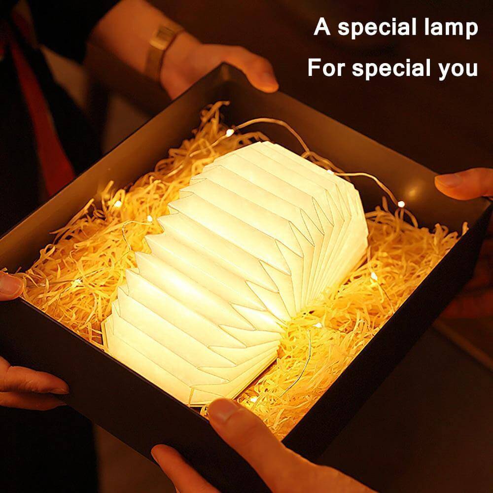 USB Rechargeable Retro Accordion Wooden LED Lamp - Image 6