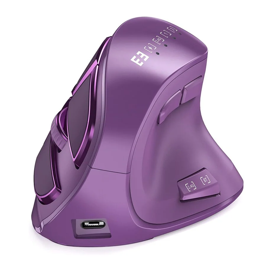 Vertical Ergonomic Soft Click Wireless Mouse - Image 6