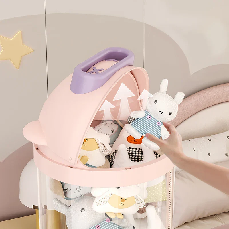 Vertical Transparent Space-Saving Toy Organizer Storage Tower - Image 5