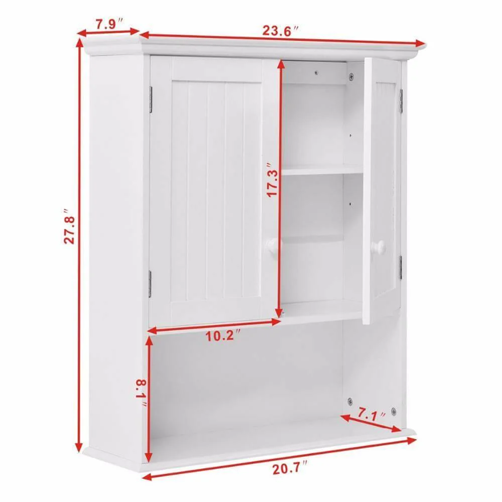 Wall Mount Medicine Bathroom Cabinet Modern Storage Organizer - Image 3