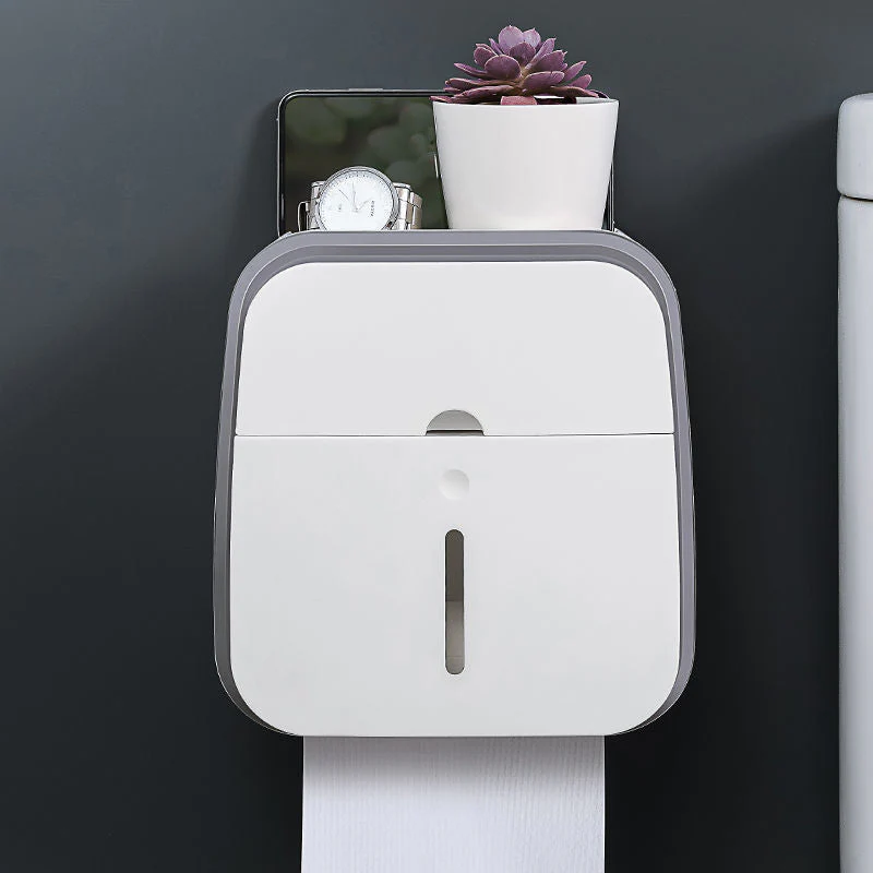 Wall-Mounted Bathroom Organizer Tissue Box Holder - Image 12