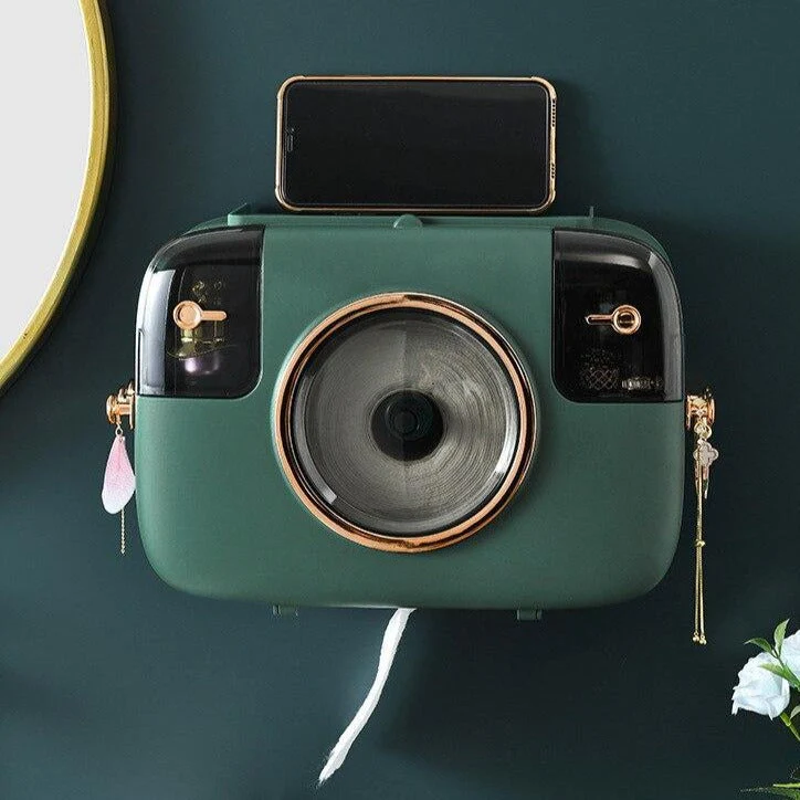 Wall Mounted Camera Shape Bathroom Tissue Box - Image 2