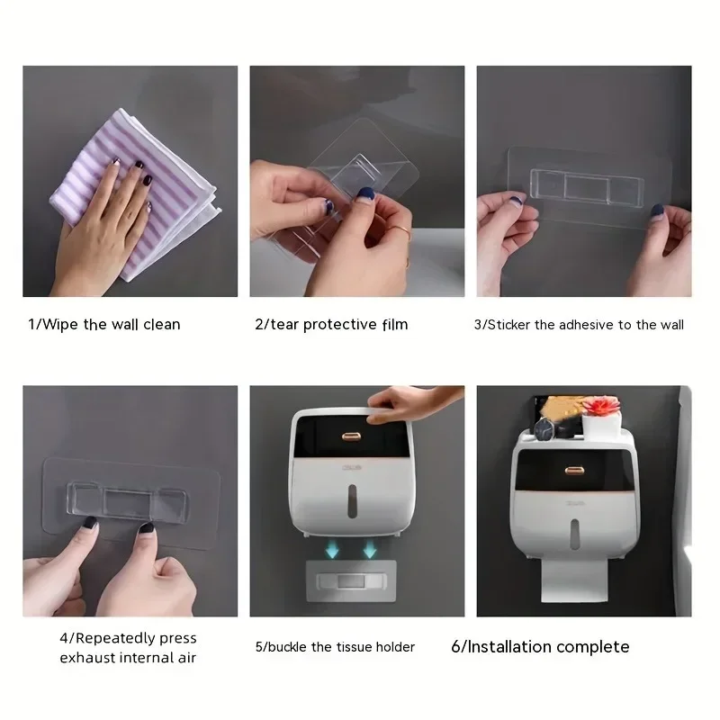Wall-Mounted Double Layer Tissue Organizer Box - Image 7