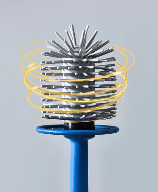 Wall-Mounted Toilet Cleaner Drainer Brush Set - Image 2