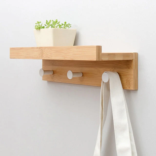 Wall Mounted Wooden Simple Shelf Rack - Image 8