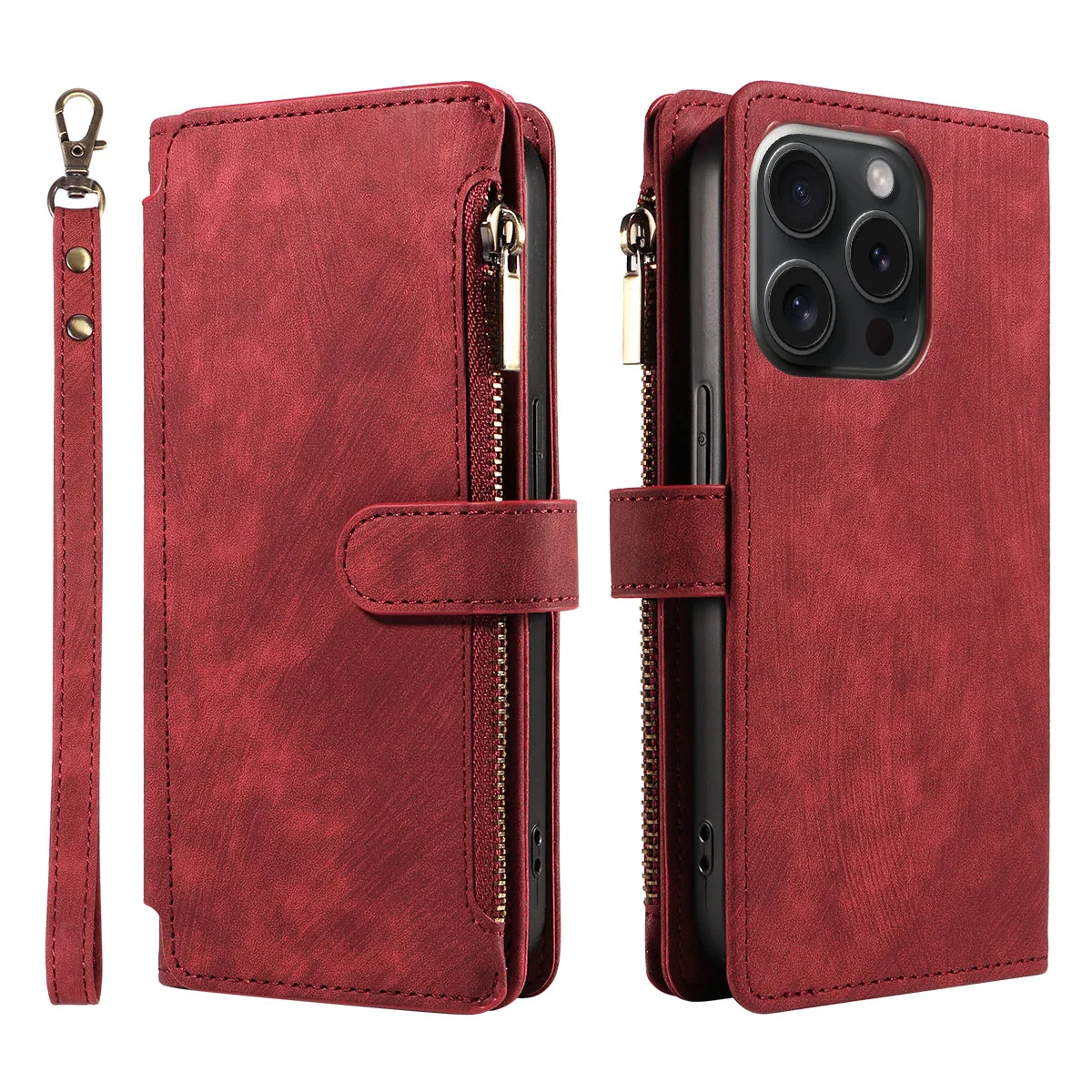 Wallet Leather Flip  Cases For iPhone Models - Image 2
