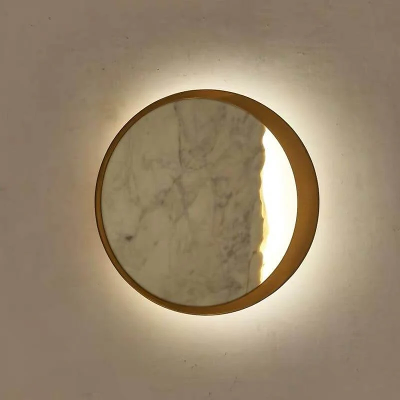 Waning Gibbous Moon Led Marble Wall Lamp - Image 3