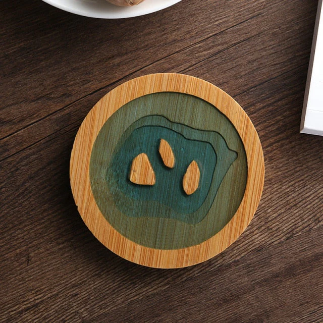 Water Art Insulated Bamboo Coasters - Image 9