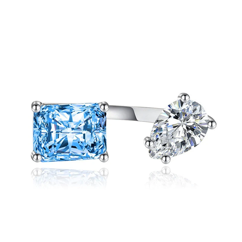 Water Drop Zircon Chic Adjustable Ring - Image 15