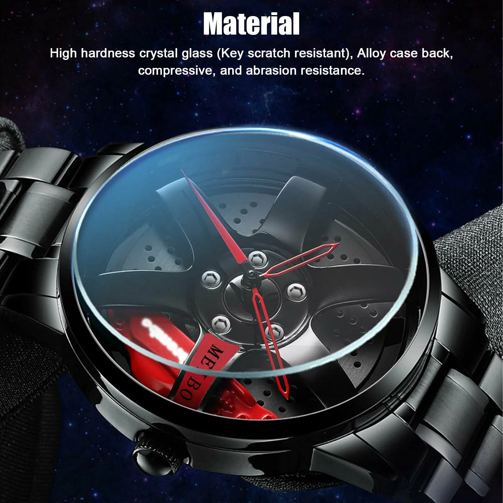 Waterproof Car Wheel Rim Wrist Men Watch - Image 3