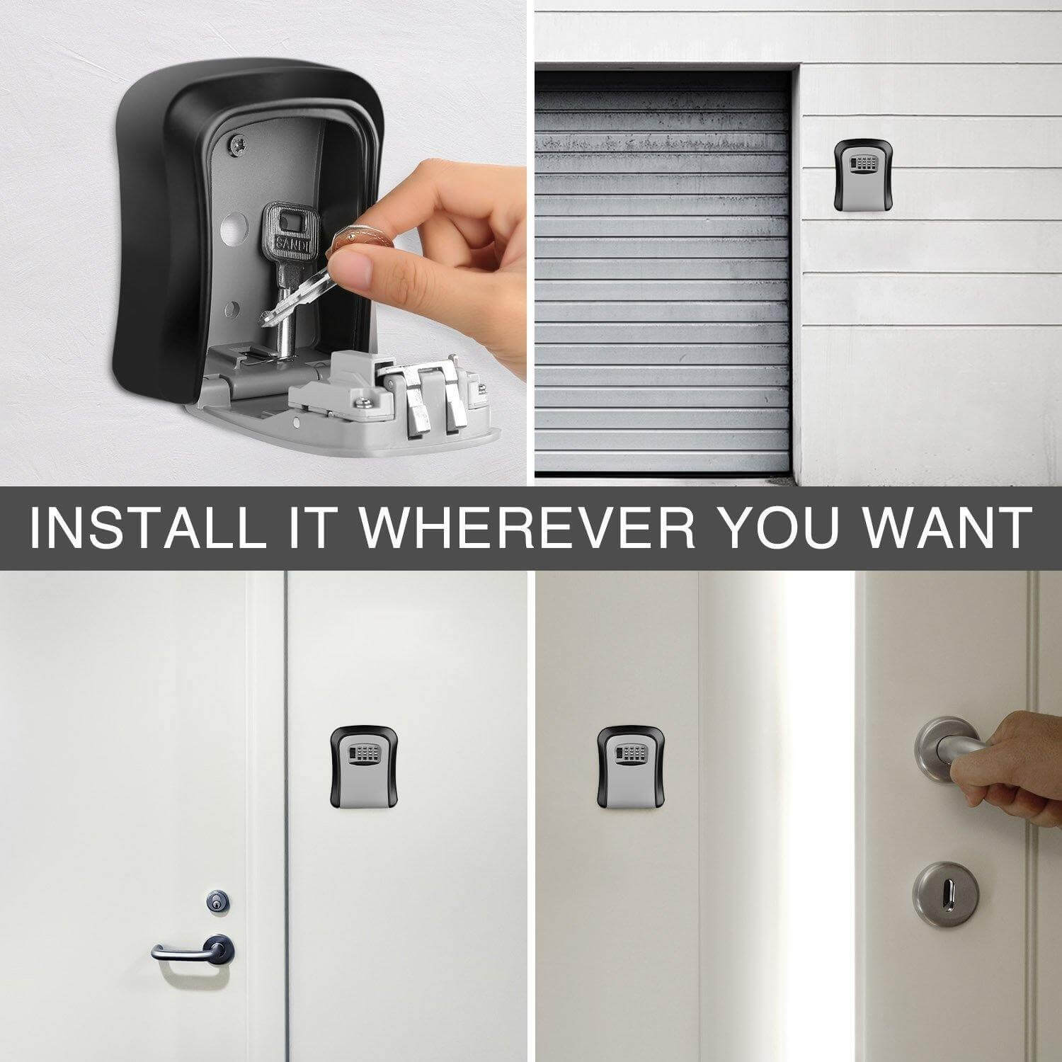 Weatherproof 4-Digit Combination Key Storage Lock Box - Image 13