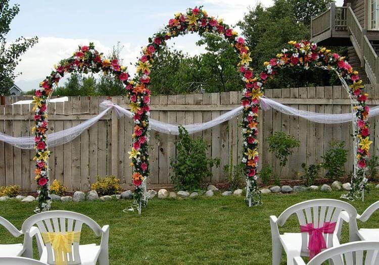 Wedding Decoration Party Props White Metal Wedding Arch - Image 3