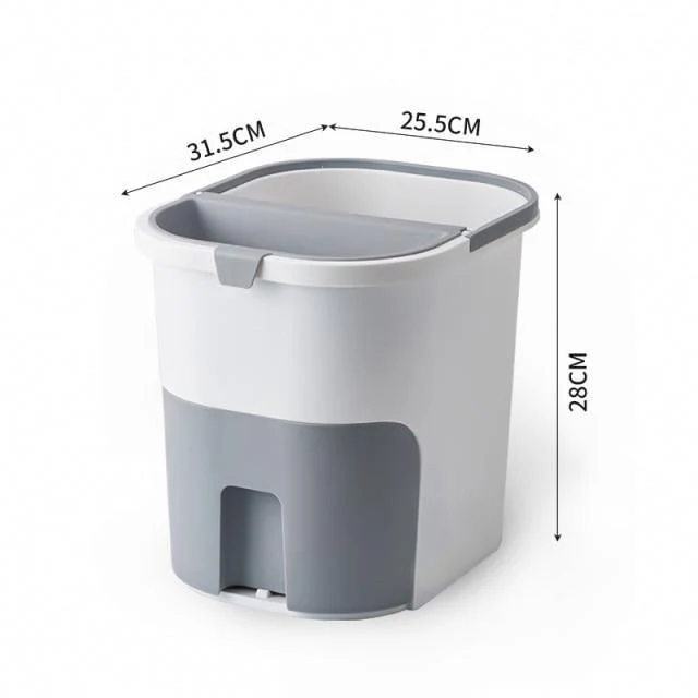 Wet-Dry Double Separator Kitchen Trash Bin - Image 8