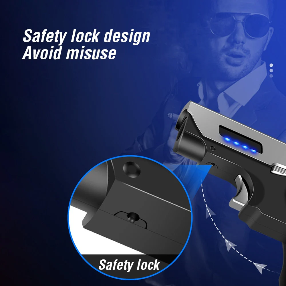 Windproof Gun Shape Jet Spark Flame Lighter - Image 11