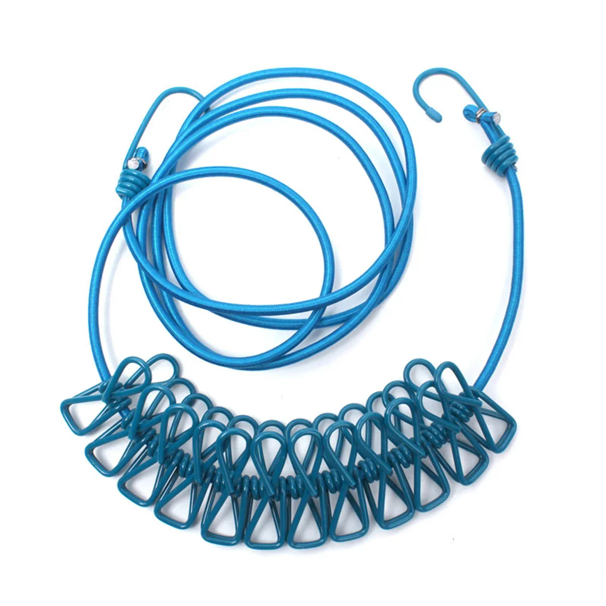 Windproof Non-Slip Elastic Multi-Clip Travel Clothesline - Image 10