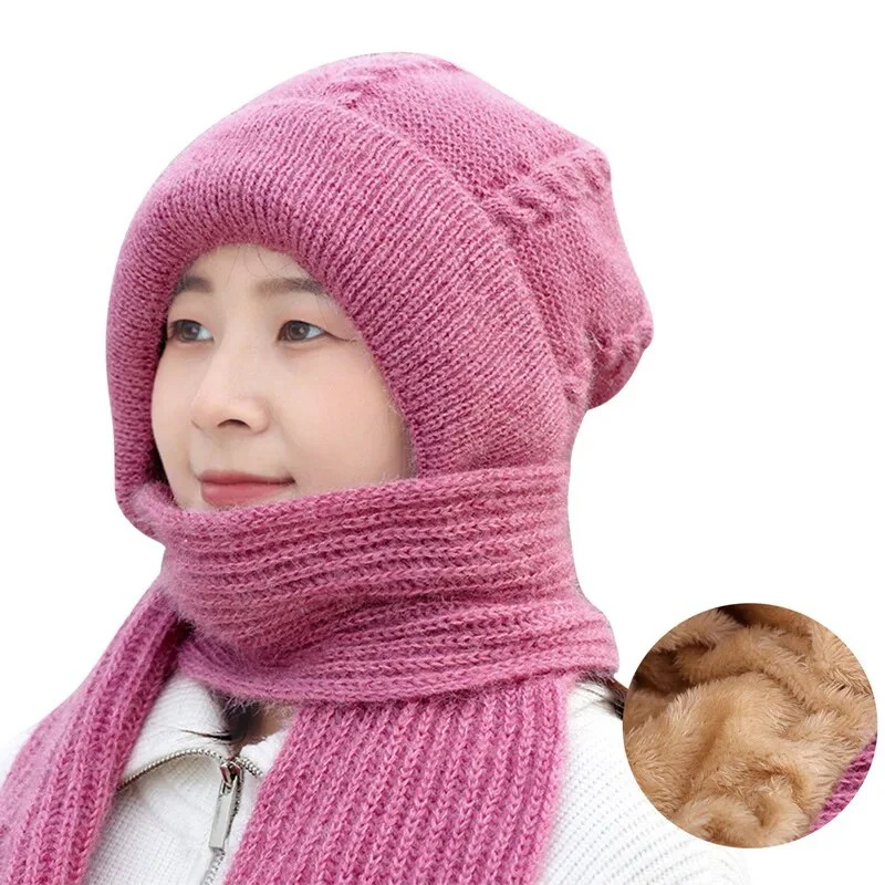 Winter Protection Plush Hat Scarf - Image 7