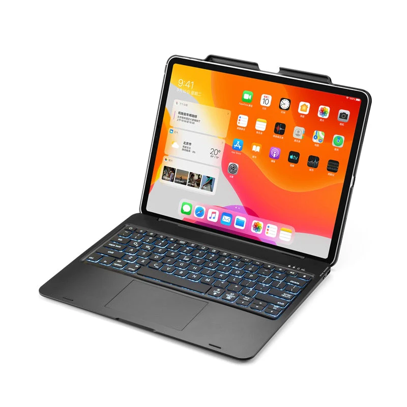 Wireless Backlit Keyboard iPad Holder Case - Image 6