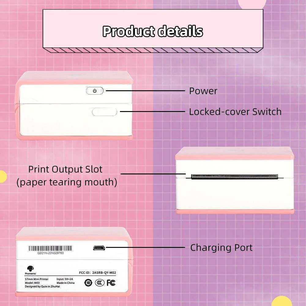 Wireless Pocket Size Label Photo Printer - Image 7