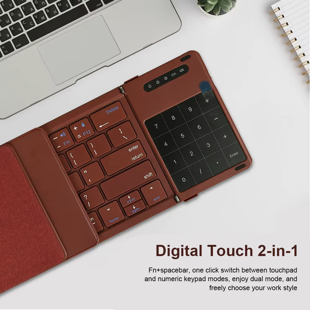 Wireless Portable Slim Smart Tri-Fold Bluetooth Keyboard - Image 6