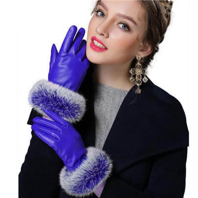 Women Genuine Rabbit Fur Gloves - Image 8